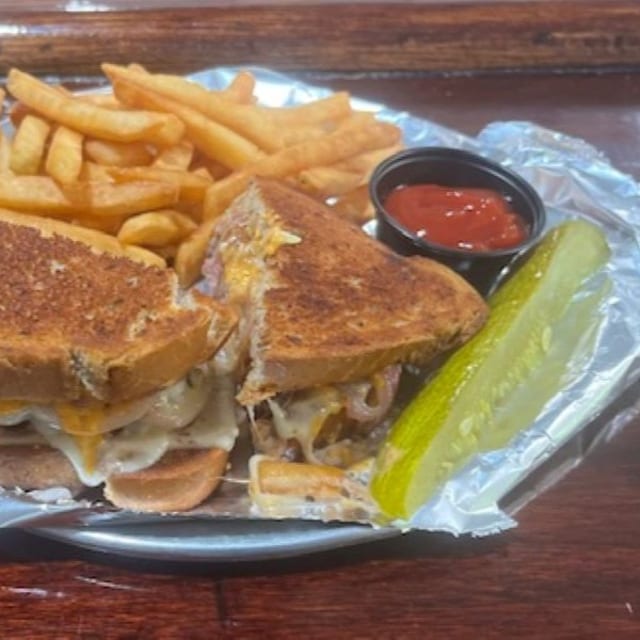 Swiss Patty Melt Sandwich.